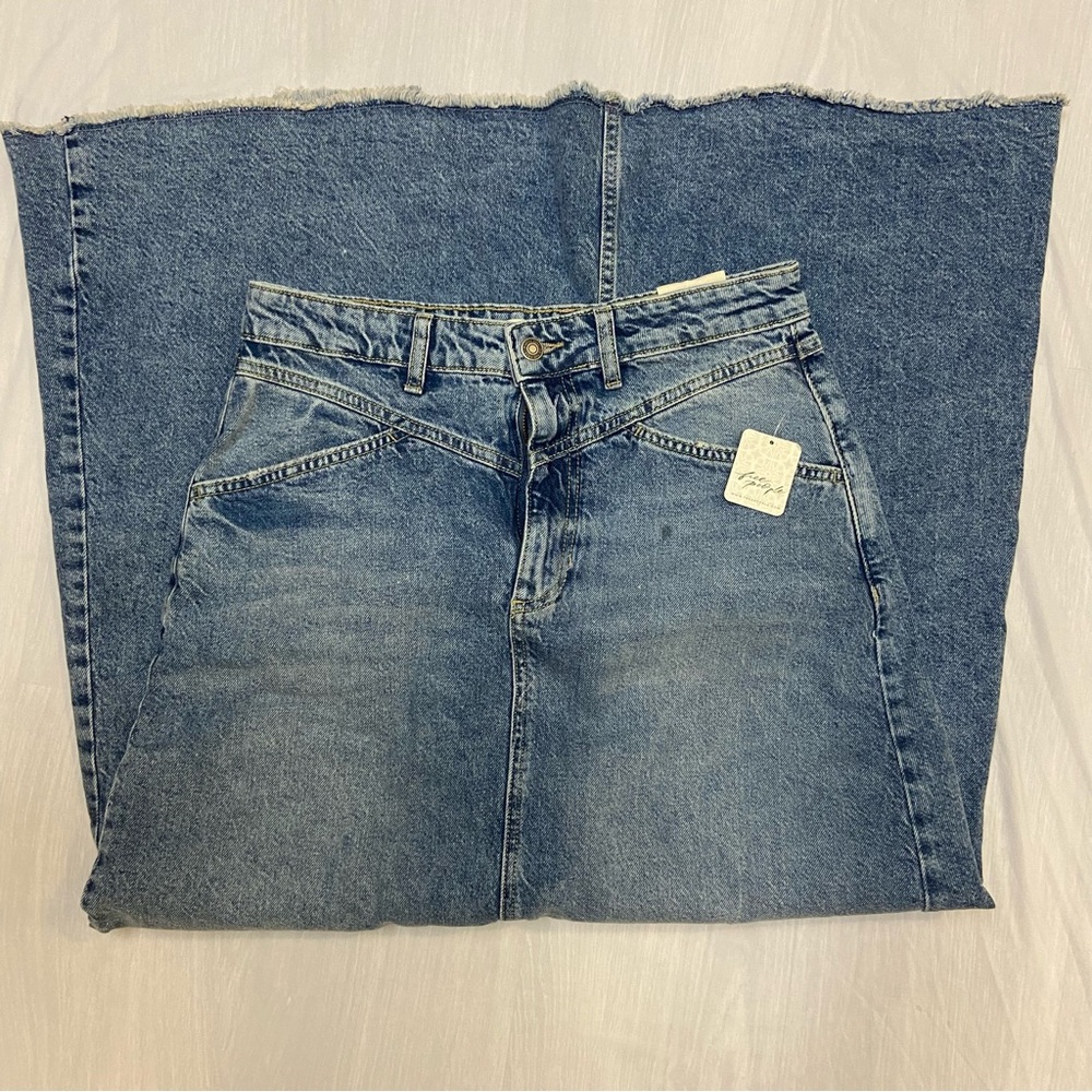 Free people we the free denim maxi skirt